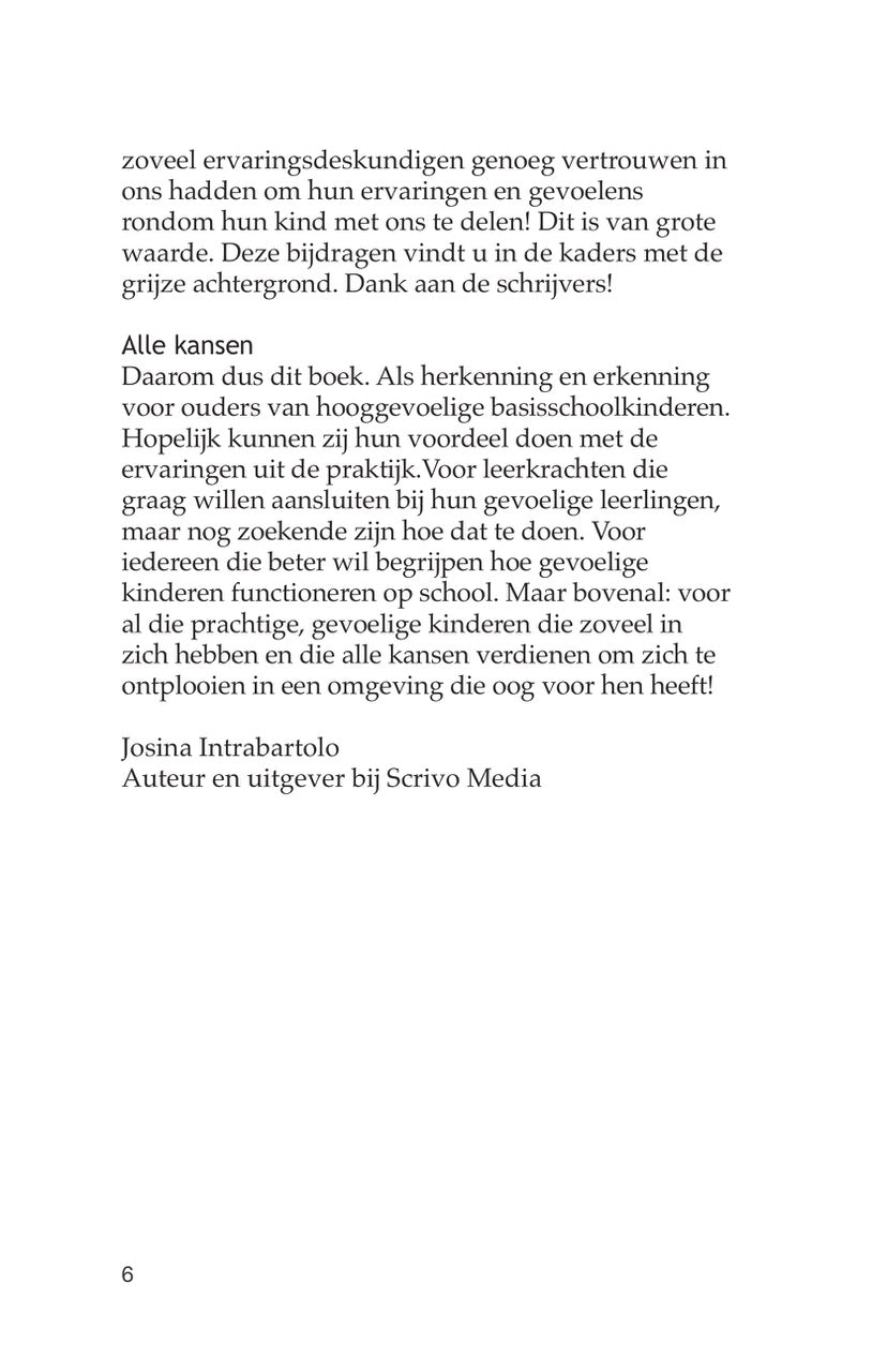 Hooggevoelig op school