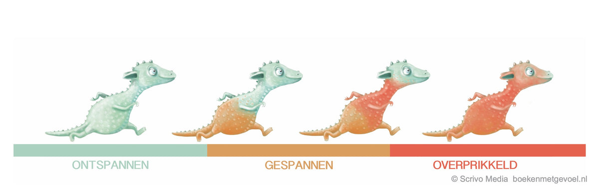 Set boek Draakje Vurig + Knuffel Draakje (oranje/rood)