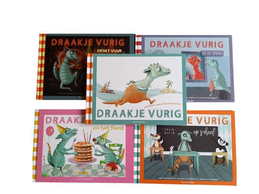 Draakje Vurig set 5 delen - deel 1 tot en met deel 5