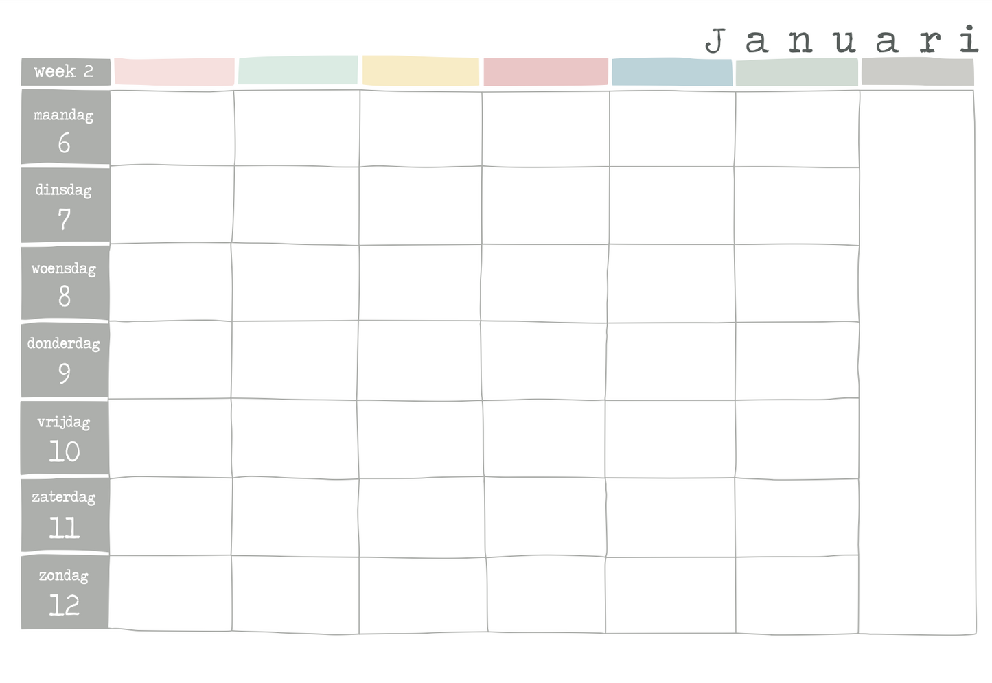 Familieplanner Lentezoet