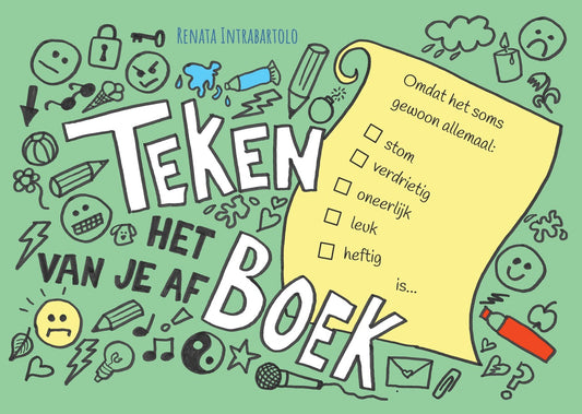 Teken het van je af boek - Voor kinderen van 4 tot 12 jaar